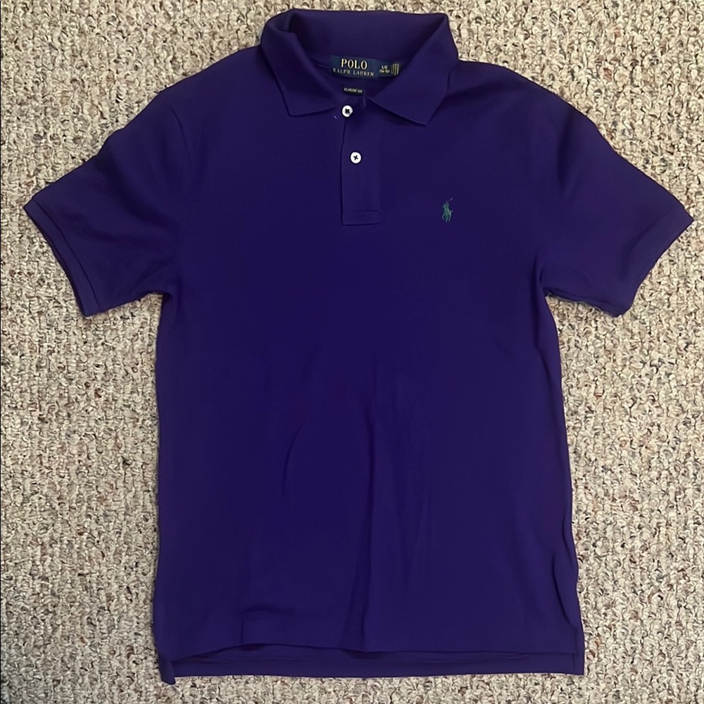 Boys purple polo